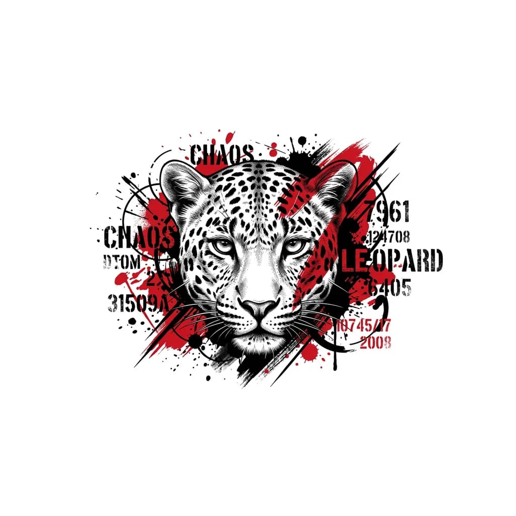 calm leopard face, piercing eyes, ultra detailed fur, luxury tattoo style, vibrant color tattoo, rich golden fur, deep black spots, glowing green eyes, dramatic lighting, high saturation, bold contrast, cinematic look