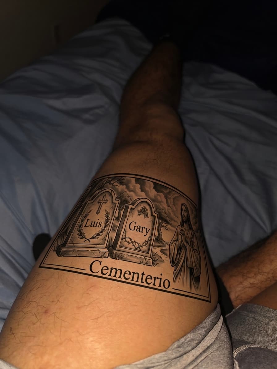 Thigh Tattoo тату эскиз