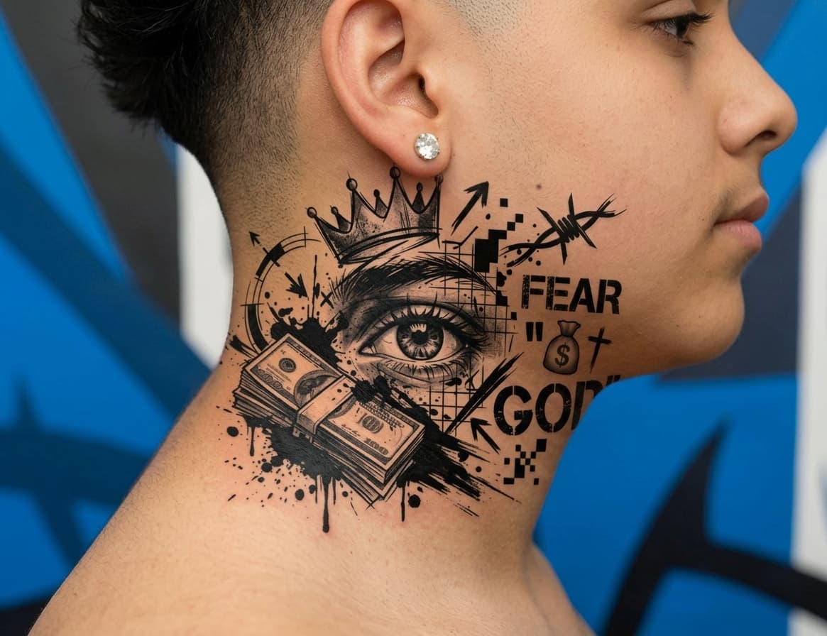 Neck Tattoo тату эскиз