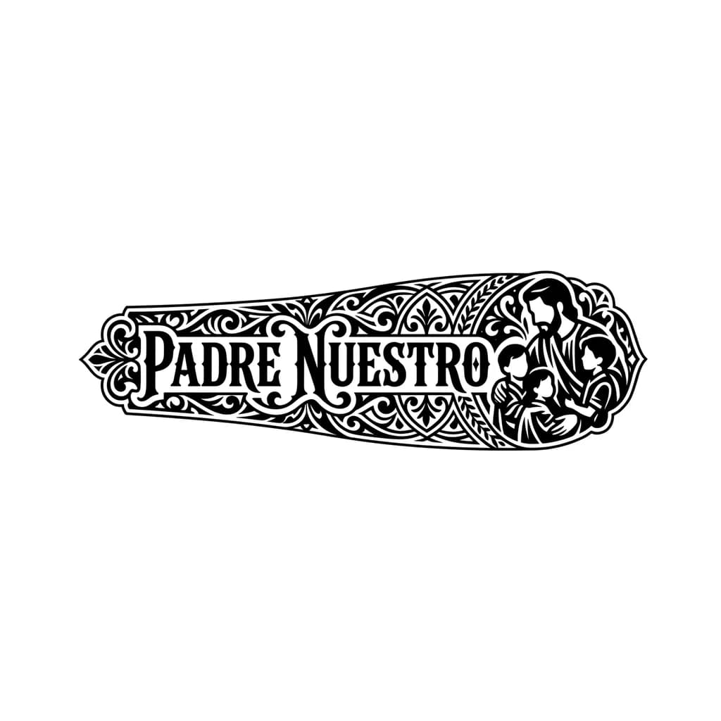 padre nuestro con mis hijos a un costado