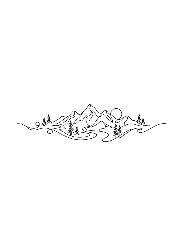 Montaña minimalista