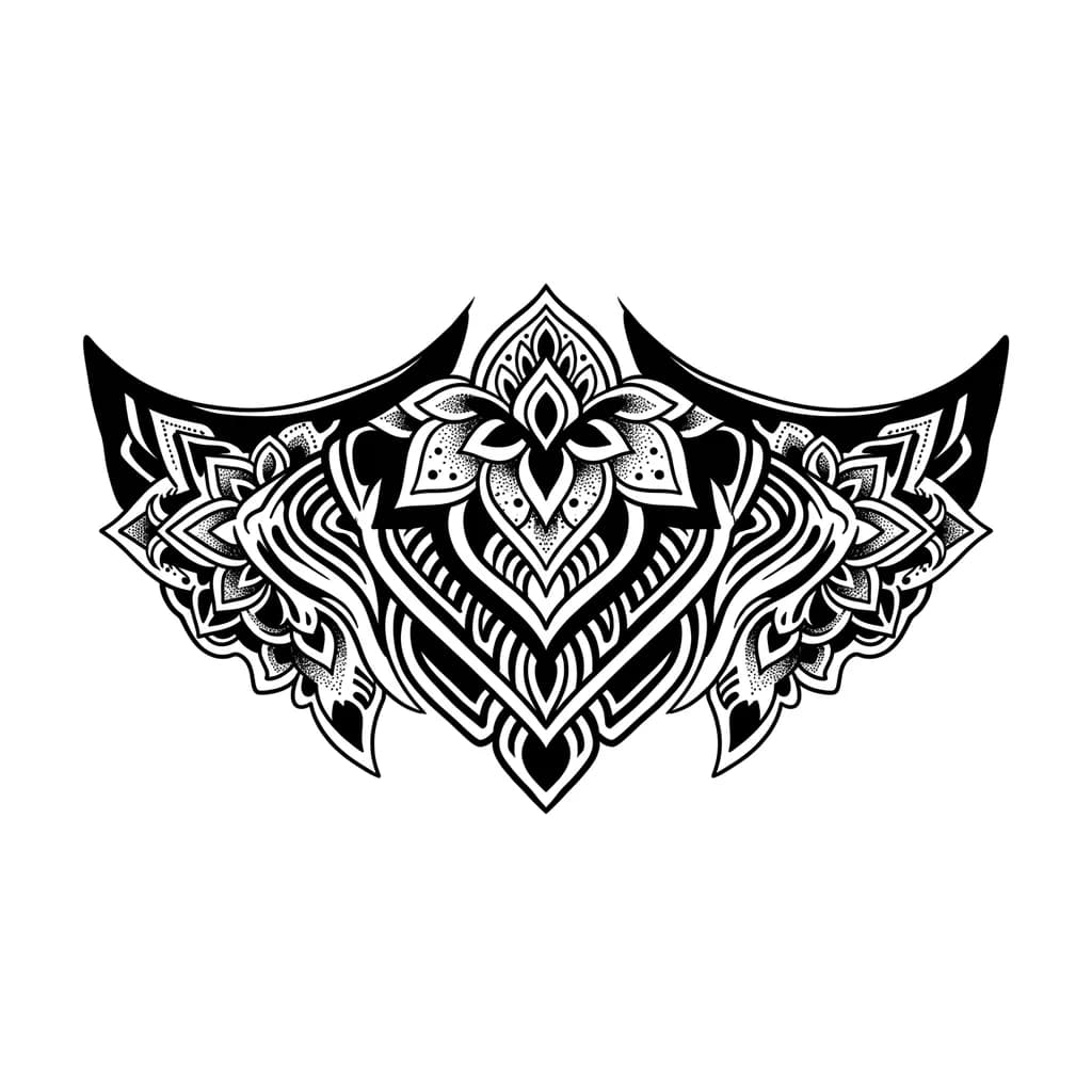 blastover blackwork abdomen y costillas
