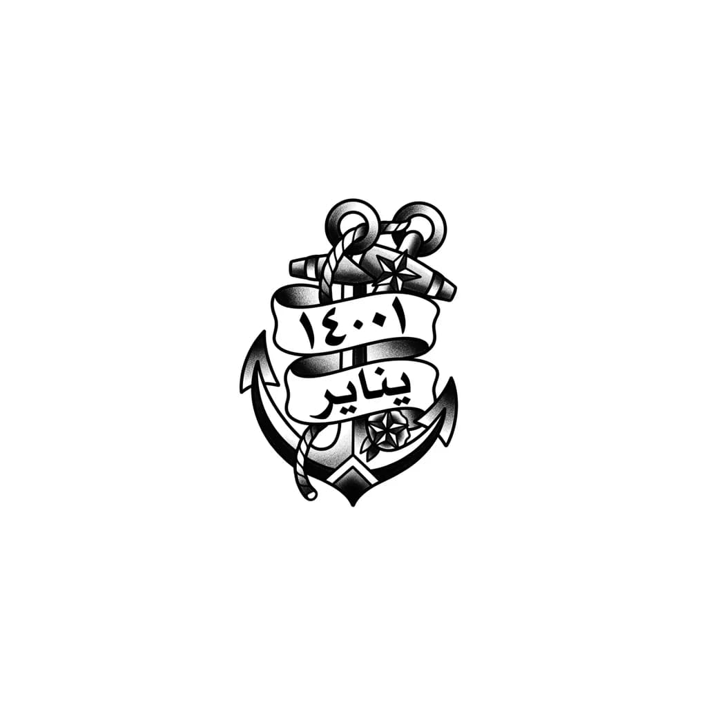 I want to be small tatoo for arm in arabic language with date 14.01