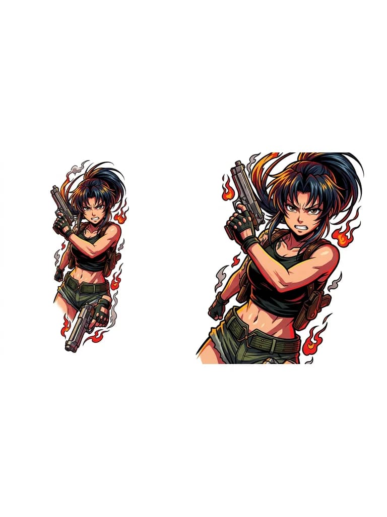 Revy de black lagoon. Minimalista