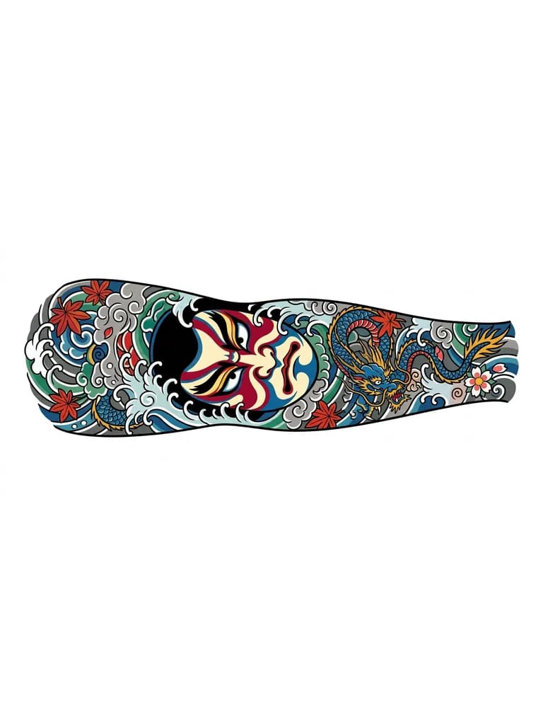 kabuki tattoo mask for my forearm