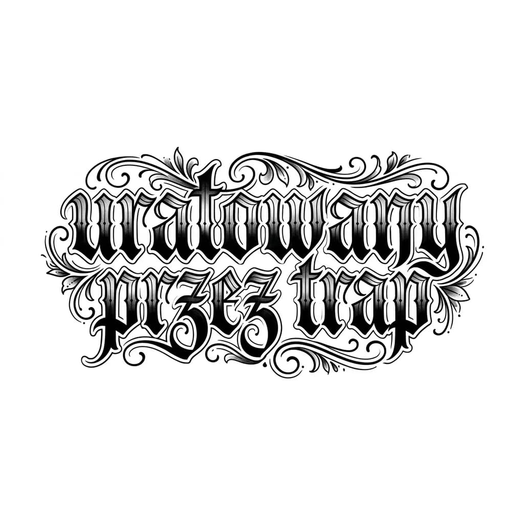 napis na kostce, uratowany przez trap
