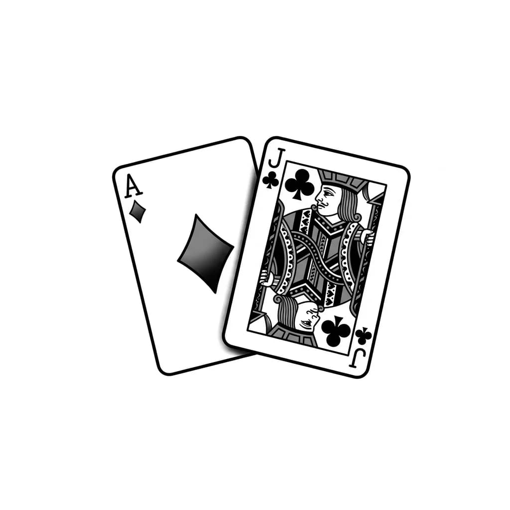 two french card the diamond ace and the clubs jack