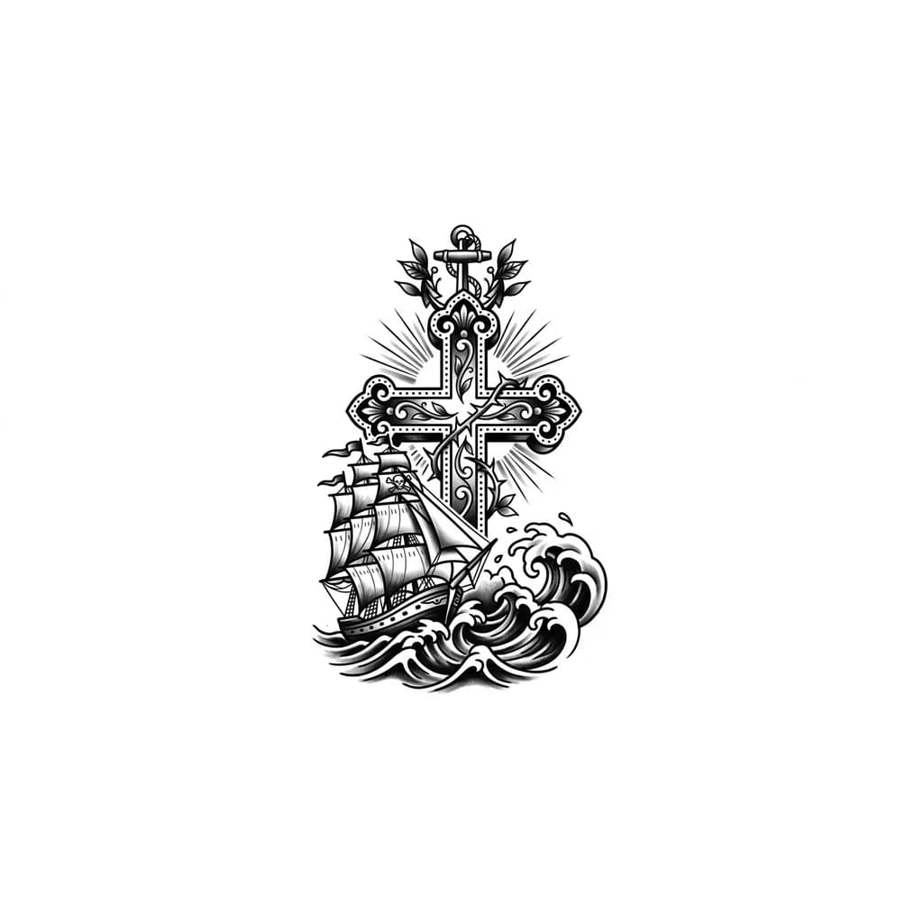 Something that shows my proccess beleiving in christ. Im not there yet. I want it to look lore on the astheric side. It dont have to clearly sjow the meaning. Also feel free to include christ