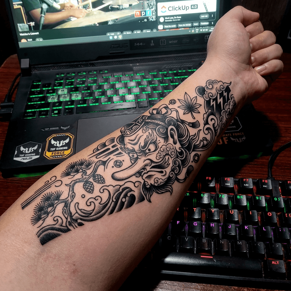 Tryon: forearm