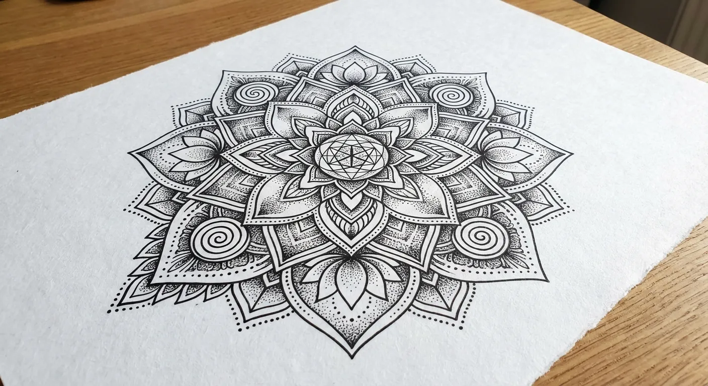 Blackwork mandala